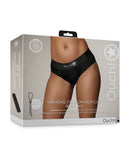 Shots Ouch Vibrating Strap On High-Cut Brief - Black M/L