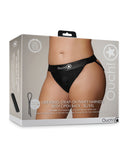 Shots Ouch Vibrating Strap On Panty Harness w/Open Back - Black XL/XXL
