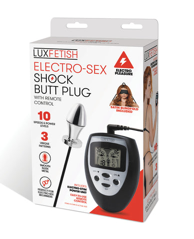 Lux Fetish Electro Sex Shock Butt Plug w/Remote