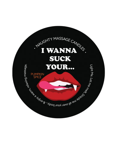 Kama Sutra Mini Massage Halloween Candle - 1.7 oz Wanna Suck