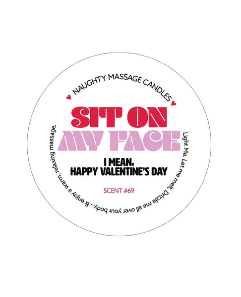 Kama Sutra Mini Massage Valentines Candle - 1.7 oz Sit On My Face