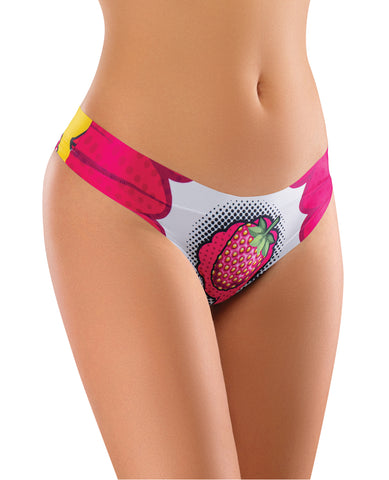 Mememe Intrigue Kissberry Printed Thong MD