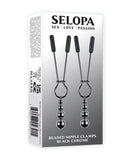 Selopa Beaded Nipple Clamps - Black Chrome