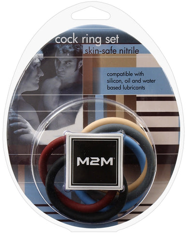 M2M Nitrile 1.75" Cock Ring - Asst Pack of 5