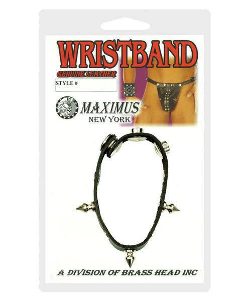 Maximus Rivet & Spike Leather Wristband