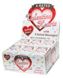 X-Rated Valentine Hearts Candy - 1.6 oz Boxes Display of 24