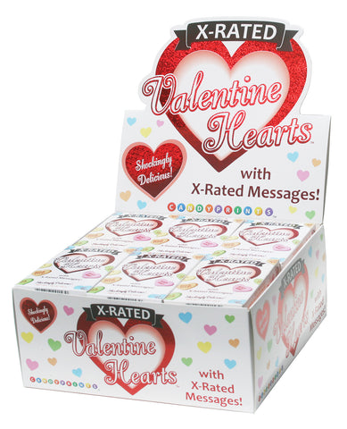 X-Rated Valentine Hearts Candy - 1.6 oz Boxes Display of 24