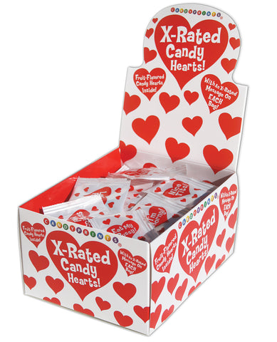 Valentines X Rated Candy Hearts  - Display of 100