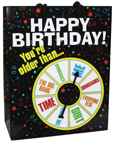 Happy Birthday You Are Older Than....Spinner Gift Bag