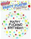 7" Happy Fucking Birthday Plates - Bag of 8, Bachelorette & Party Supplies,- www.gspotzone.com