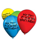 11" Happy Fucking Birthday Balloons - Bag of 8, Bachelorette & Party Supplies,- www.gspotzone.com