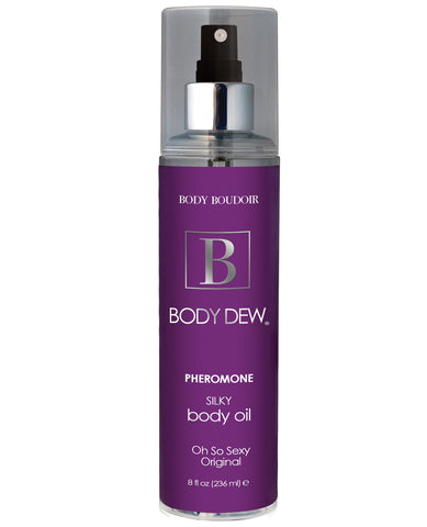 Body Dew Silky Body Oil w/Pheromones - 8 oz Original