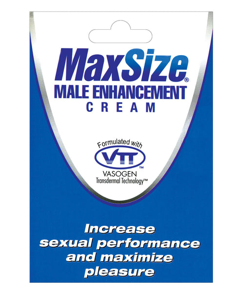 Max Size Male Enhancement Cream - Individual Foil Packet