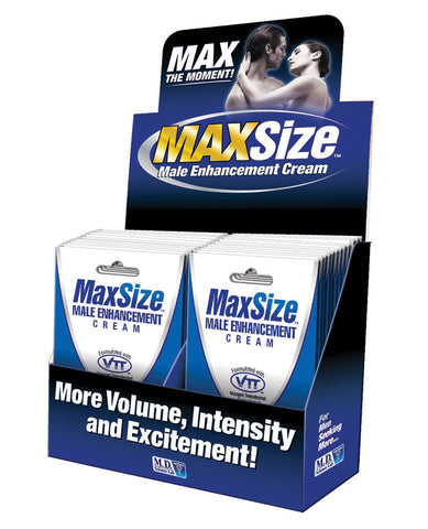 Max Size Male Enhancement Cream - Foil Packet Display of 24