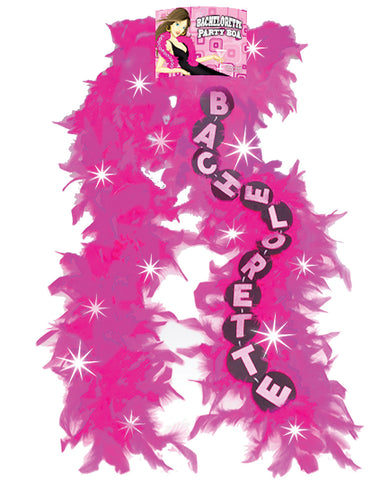 Bachelorette Flashing Feather Boa - Pink