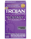 Trojan Her Pleasure Ecstasy Condoms - Box of 10