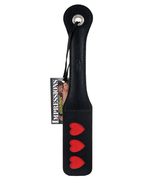 12" Leather Heart Impression Paddle, Bondage Blindfolds & Restraints,- www.gspotzone.com