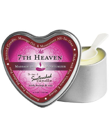 Earthly Body 3 In 1 Candle - 4.7 oz Heart Tin 7th Heaven
