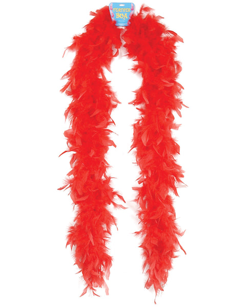 Lightweight Feather Boa - Red