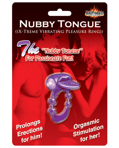 X-treme Vibe Nubbie Tongue Pleasure Ring - Purple