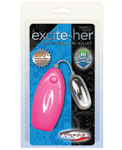 Perfect Touch Excite-Her Erotic Pleasure Bullet - Pastel Pink
