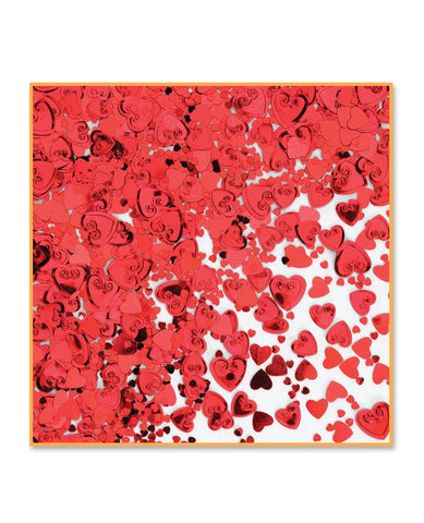 Valentines Heart Confetti - Red