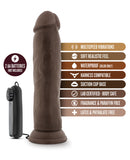 Blush Dr. Skin Dr. Throb 9.5" Cock w/Suction Cup - Chocolate
