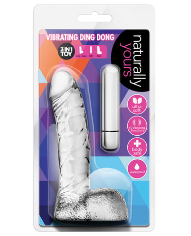 Blush Natrually Yours Vibrating Ding Dong - Clear