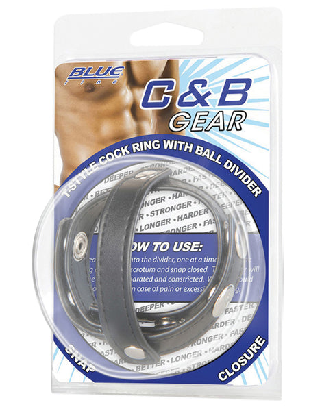 C&B T-Style Cock Ring w/Ball Divider