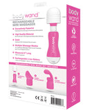 Bodywand Rechargeable Mini Massager w/Attachment - Pink