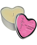 Crazy Girl Soy Massage Heart Candle 4 oz - Plumeria