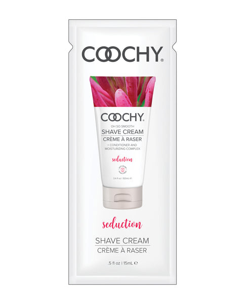 COOCHY Seduction Shave Cream Foil - .5 oz Honeysuckle/Citrus