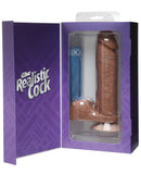 8" Realistic Cock w/Balls - Brown, Dongs & Dildos,- www.gspotzone.com