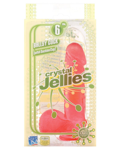 Crystal Jellies 6" Ballsy Cock - Pink