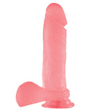 Crystal Jellies 8" Ballsy Cock - Pink