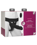 Body Extensions Be Naughty Vibrating 4 Piece Strap On Set - Black