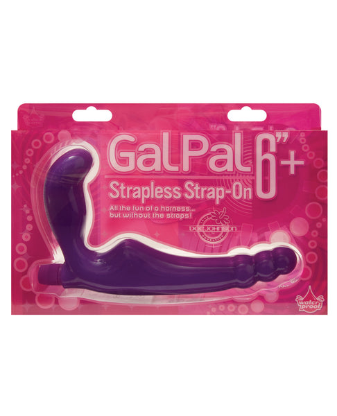Gal Pal Vibrating Strapless Strap On - Purple
