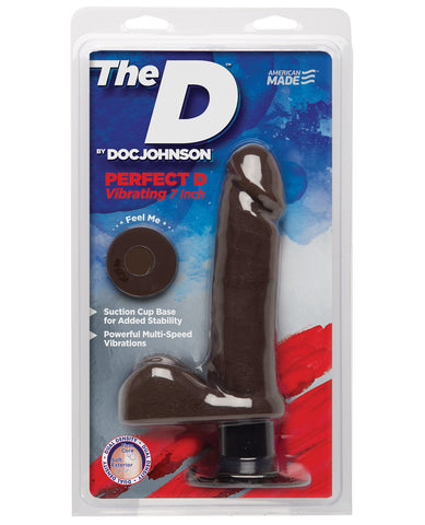 The D 6" Vibrating Perfect D - Chocolate