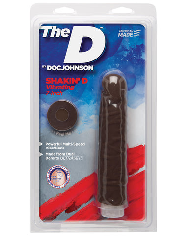 The D 7" Vibrating Shakin D - Chocolate