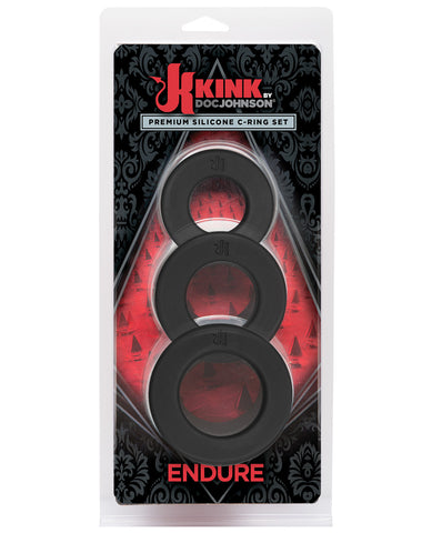 Kink Endure Silicone C Ring Set - Black