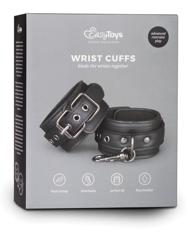 Easy Toys Leather Handcuffs - Black