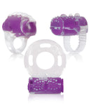 Evolved Ring True Unique Pleasure Rings Kit - Clear/Purple Pack of 3