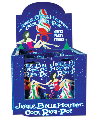 Jingle Balls Holiday Ring Pops Display - Display of 12