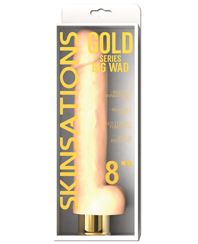 Skinsations Gold Series Big Wad 8" Vibrating Dildo