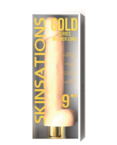 Skinsations Gold Series Mother Load 9" Vibrating Dildo