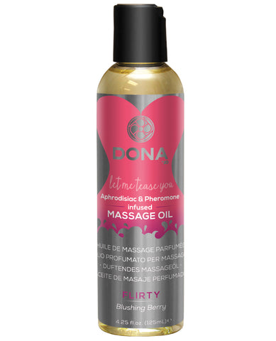Dona Scented Massage Oil Flirty - 4 oz Blushing Berry