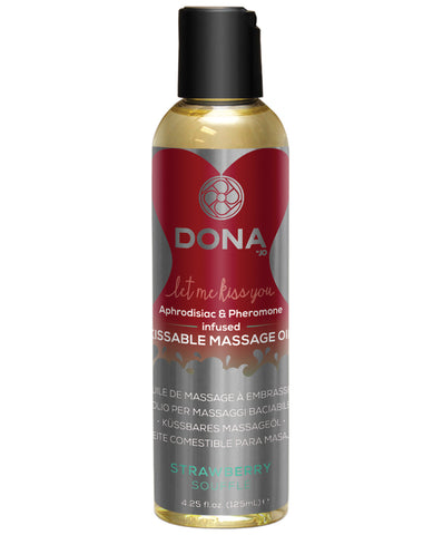Dona Kissable Massage Oil - 4 oz Strawberry Souffle