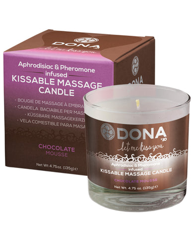 Dona Kissable Massage Candle - 4.75 oz Chocolate Mousse