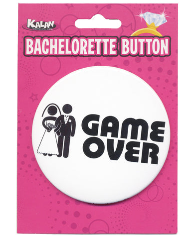 Bachelorette Button - Game Over, Bachelorette & Party Supplies,- www.gspotzone.com