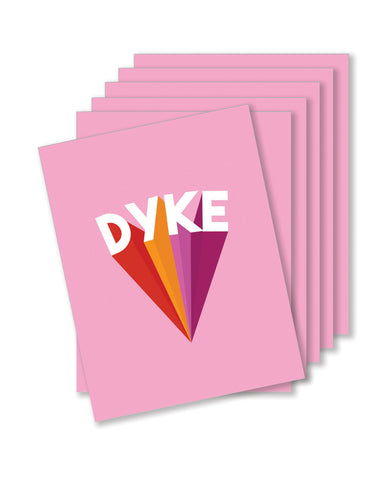 Dyke Power Naughty Greeting Card - Pack Of 6